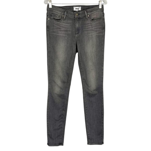 Paige Womens Verdugo Ultra Skinny Jeans Silvie Gray Mid Rise size 30 - Picture 3 of 11